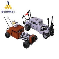 moc movie max nux car and cat vehicle building blocks set idea assemble racing truck bricks toys for children kid birthday gifts