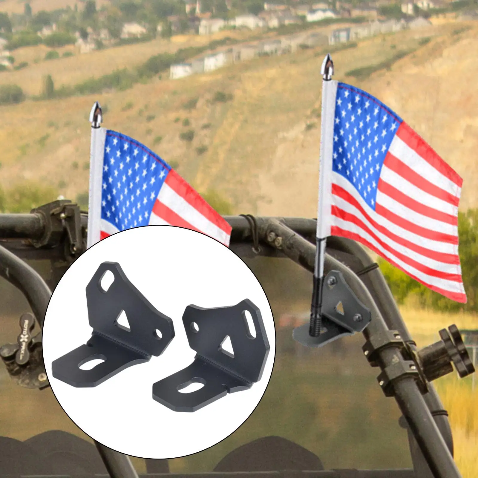 

1 пара UTV задняя стойка флаг Антенна монтажные кронштейны подходят для Can AM Maverick x3