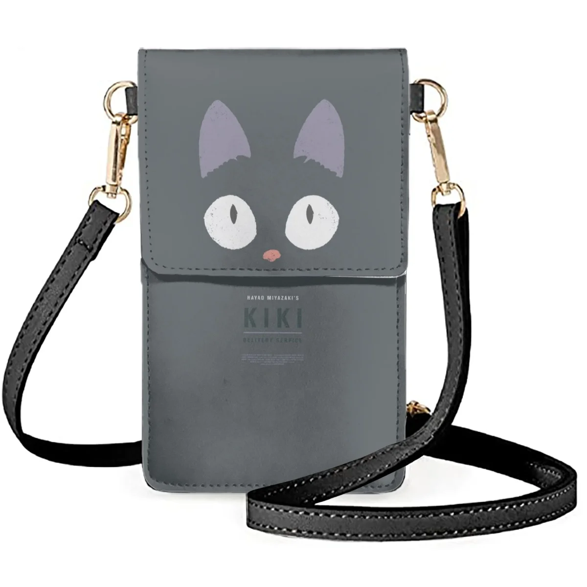 

FORUDESIGNS Shoulder Bag Leather Material Kiki's Delivery Service Ladies Mobile Phone Bag Long Strap Messenger Bag Elegant