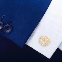 branded shirt cufflinks mens cuff high quality round crystal cufflinks gold set diamond cufflinks