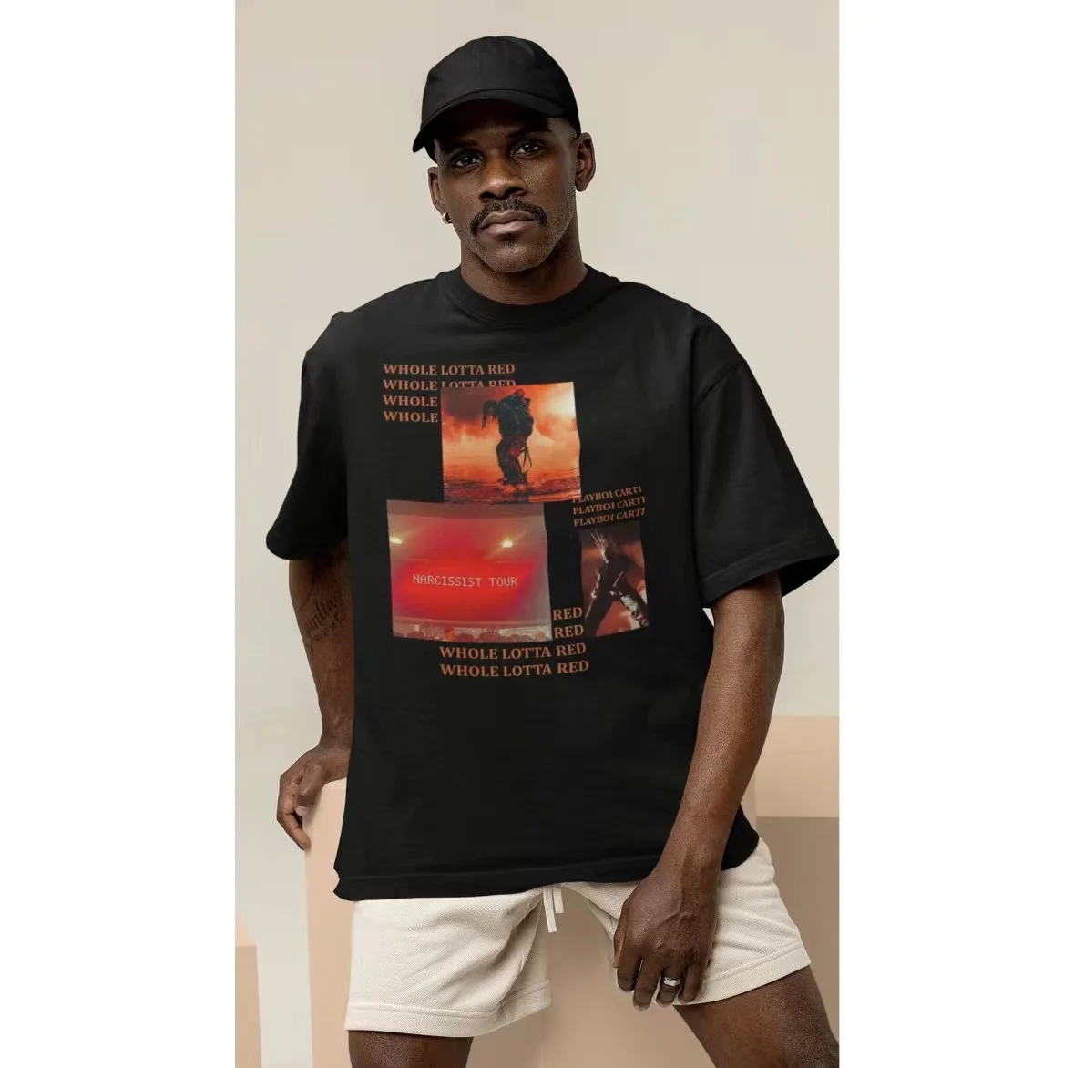 

Rapper Playboi Carti Whole Lotta Red Graphic T-shirts Regular Men‘s Vintage Tops Tees Crewneck Men Women Fashion Hip Hop Tshirt