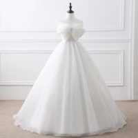 satin bow light main wedding dress off shoulder small bride simple white go out dress summer robe de mariee courte