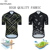 keyiyuan mens short sleeve mtb cycling jersey bicycle top mountain bike sports clothing breathable tricota ciclismo hombre