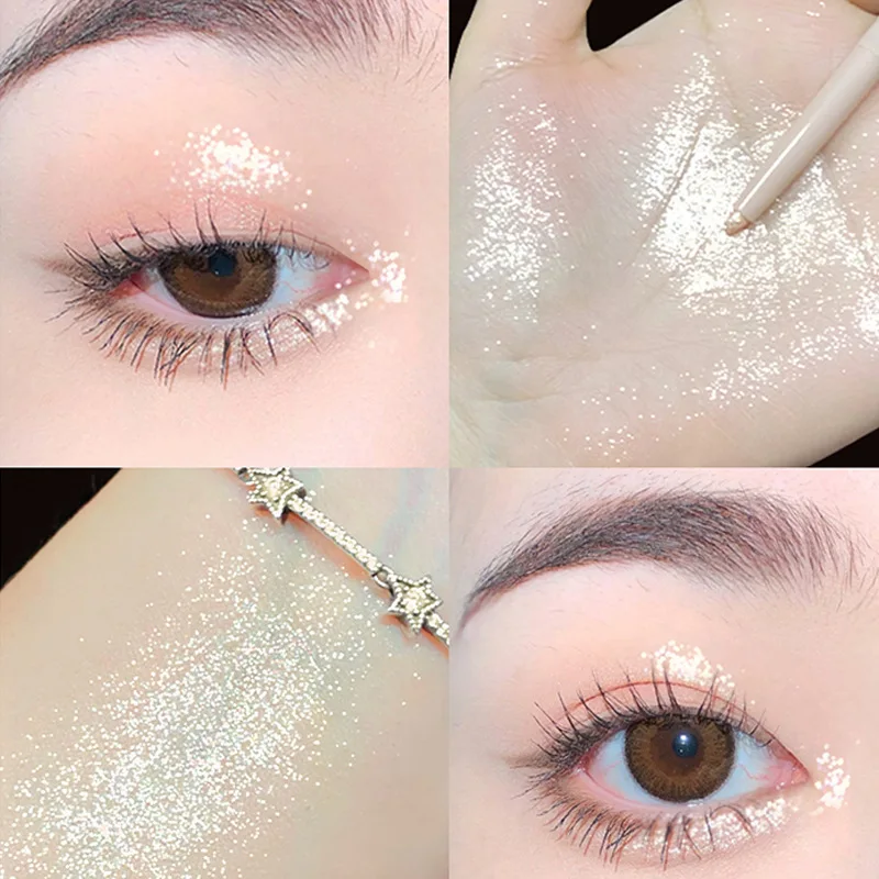 

Glitter Eyeshadow Pen Shiny Pearlescent Matte Eyeliner Pen Waterproof Highlight Brighten Lying Silkworm Makeup Shiny Eyelids