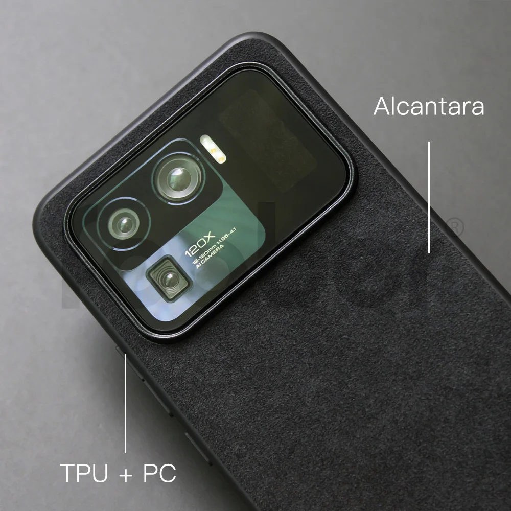 ALCANTARA Case for Xiaomi Mi 11 Ultra 5G Luxury Supercar Interior Same Artificial Leather Business Phone Cover