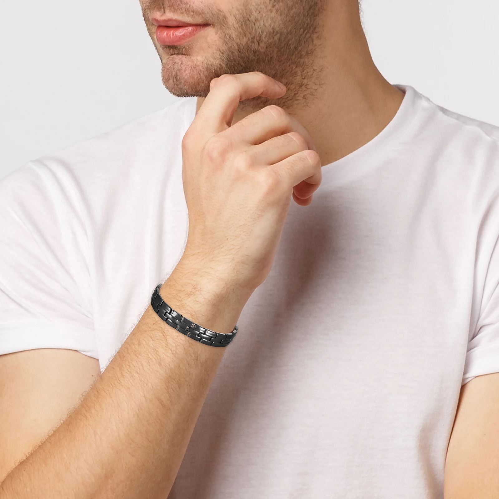 Магнитный браслет Wollet из чистой меди для мужчин и женщин 8 07 дюйма классический