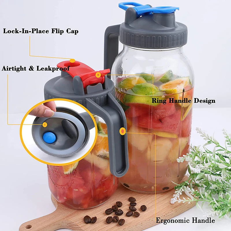 Крышки Для Банок Mason С Ручкой Пластиковые Стаканчики Крышка Без Подкладки