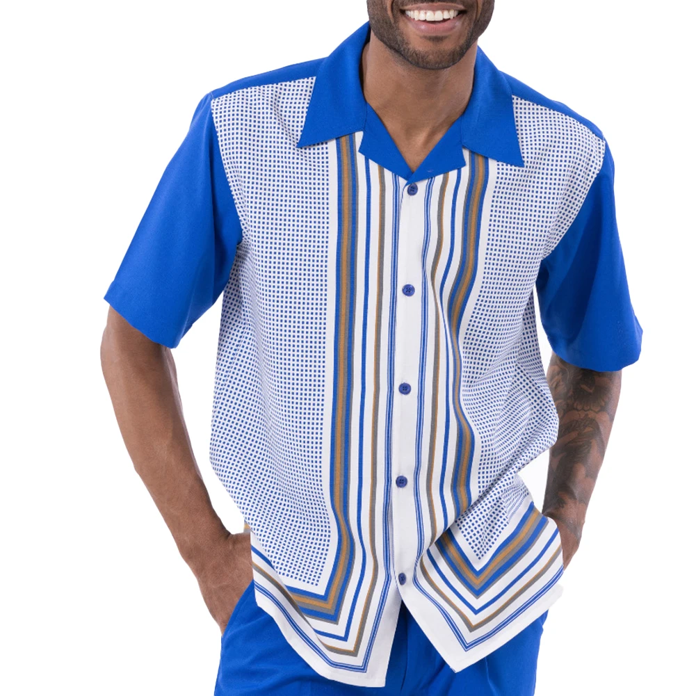 Mens Fashion Tops Guayabera Cuban Beach Linen Tees Harajuku Retro Outdoor Prom Party 2023 Summer Casual Short Sleeve Dress Shirt