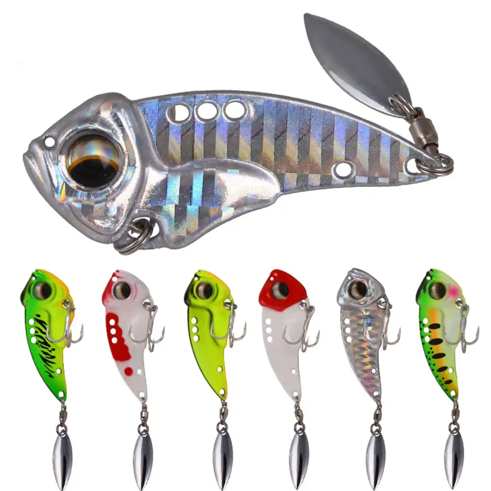 

7g 11g 15g 4.5/5.5/6cm Metal Mini VIB With Spoon Fishing Lure Fishing Tackle Pin Crankbait Vibration Spinner Sinking Bait Tackle