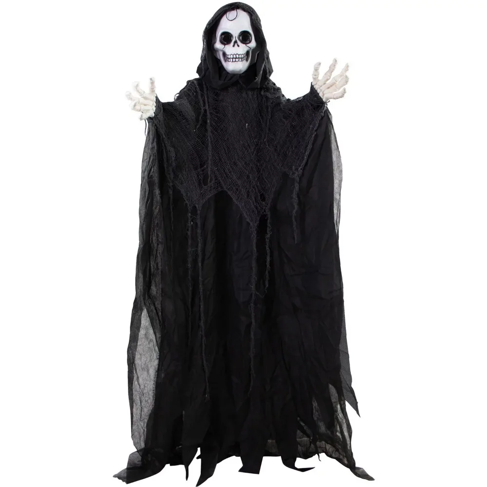 

6-ft. Gore-Gore the Tattered Reaper, Indoor/Covered Outdoor Halloween Decoration, halloween decorations for home