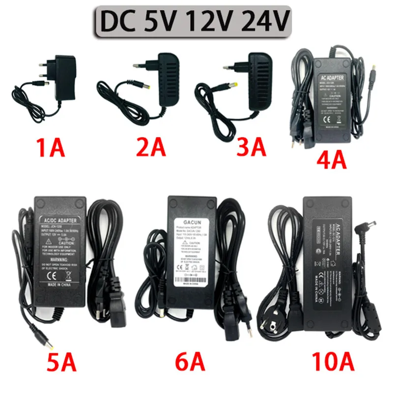 

12V Volt 5V 6V 9V 24V 36V Power Adapter Charger Hoverboard Converter AC 220V to DC 12V 1A 2A 3A 4A 5A Power Supply For LED Strip