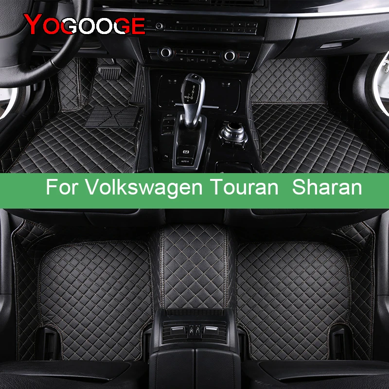 YOGOOGE Car Floor Mats For VW Touran Sharan Foot Coche Accessories Auto Carpets