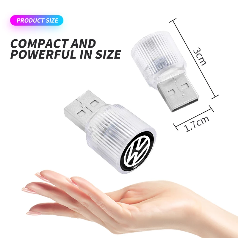 Интерьер автомобиля портативный светильник окружающей среды Plug Play авто