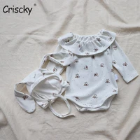 criscky 2022 autumn cartoon baby outfits rompers cotton cute print baby rompers fashion newborn clothes infant costume