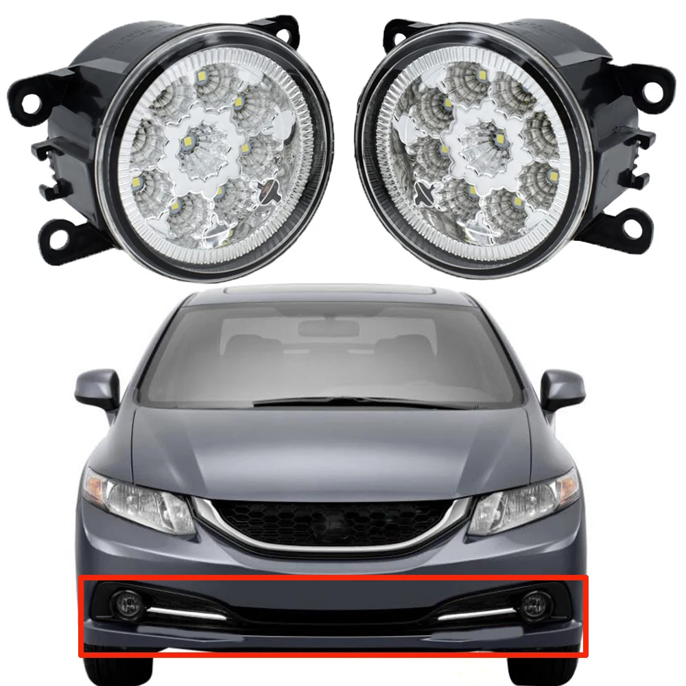 

2 шт./лот автомобильный Стайлинг H11 светодиодные противотуманные фары Противотуманные фары в сборе для Honda Civic Si Sedan 2013 2014 2015 2016 2017 2018