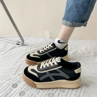 2022 spring new sports dad shoes womens sneakers vulcanize casual canvas tennis flat platform korean rubber sole running