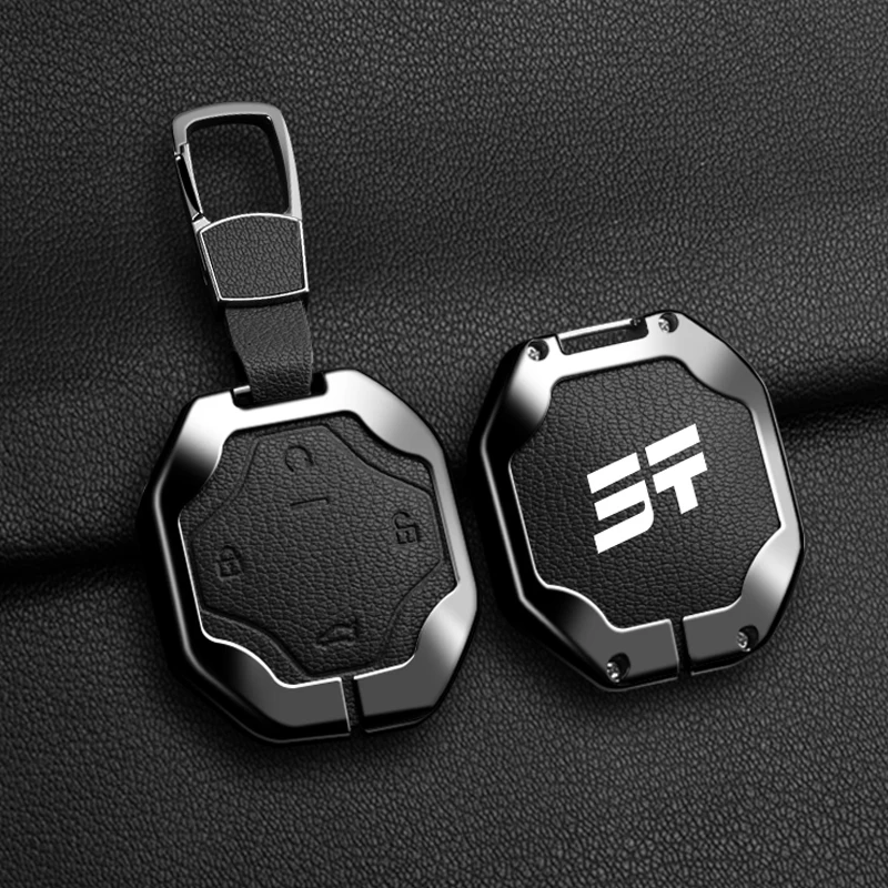 Автомобильный чехол для ключей из цинкового сплава с козьим зерном, цепочка-держатель для Chery Jetour Traveller 2023 2024, Jetour T2, аксессуары для ключей с полным покрытием