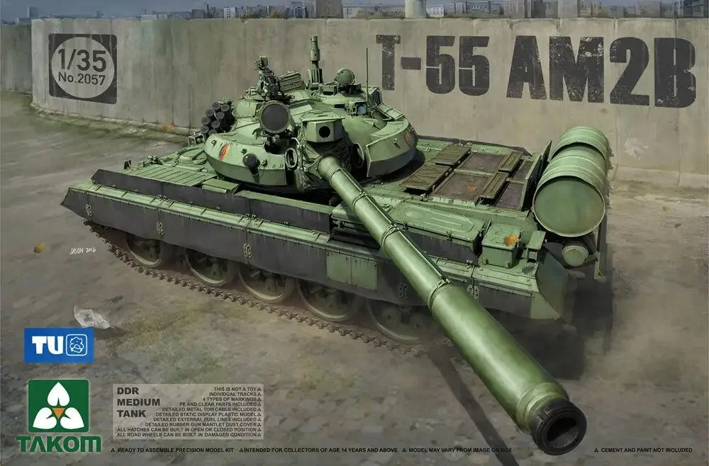 Средний танк Takom 1/35 DDR T-55 AM2B # Комплект модели 2077.