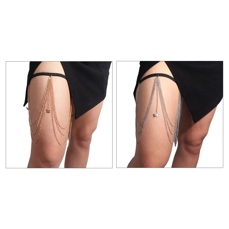 

Sexy Butterfly Shape Thigh Chain Summer Beach Party Bikini Leg Chain for Women