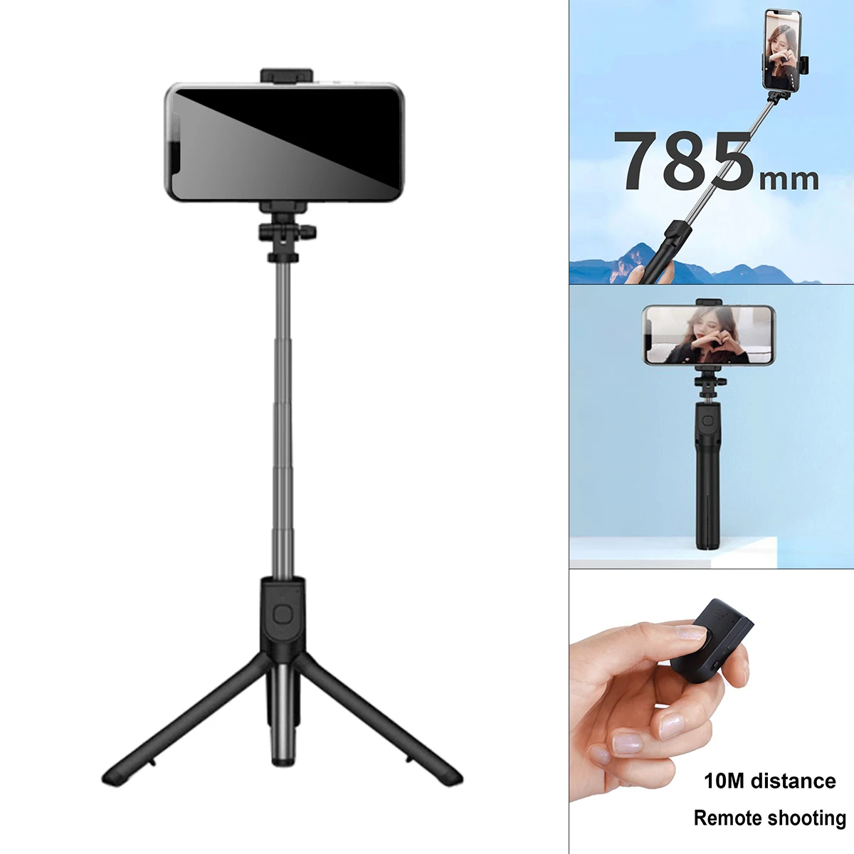 Купи H831 Live Selfie Stick Multifunction Live Tripod Bluetooth Remote Control for Smart Phone for Live Outdoors/ Take Photos / Video за 559 рублей в магазине AliExpress