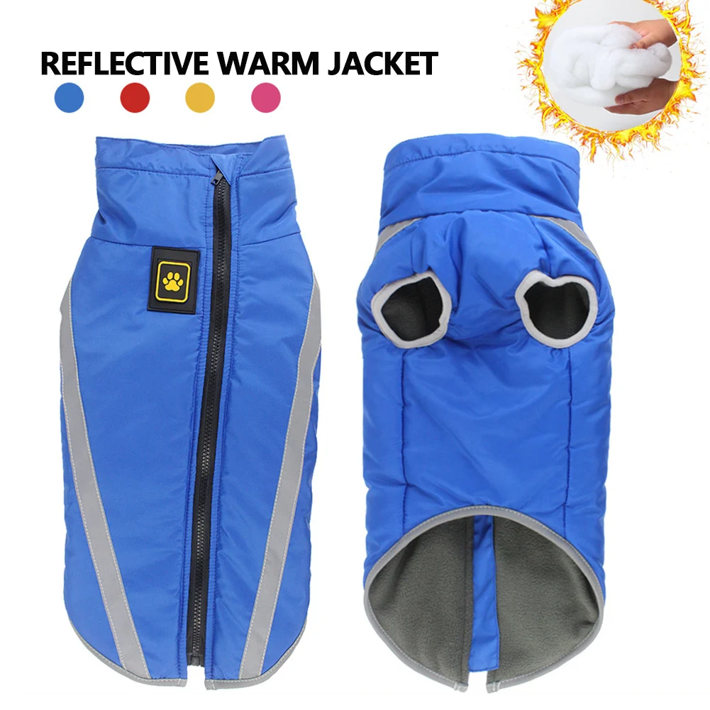 

Зимнее пальто для домашних питомцев, водонепроницаемая одежда, светоотражающая ветрозащитная штурмовая одежда, одежда для больших собак, п...