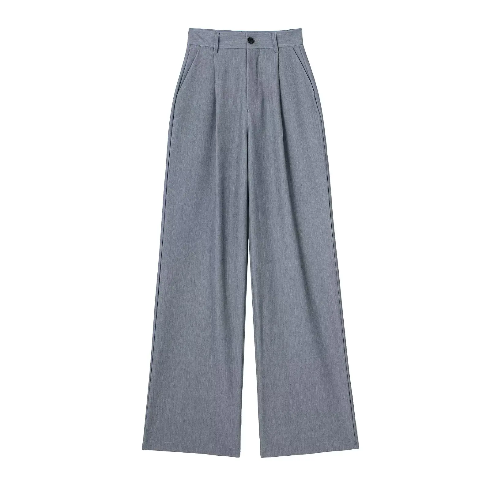 

Женские Плиссированные широкие брюки, брюки в стиле ретро с высокой талией и боковым карманом на молнии, осень 2023