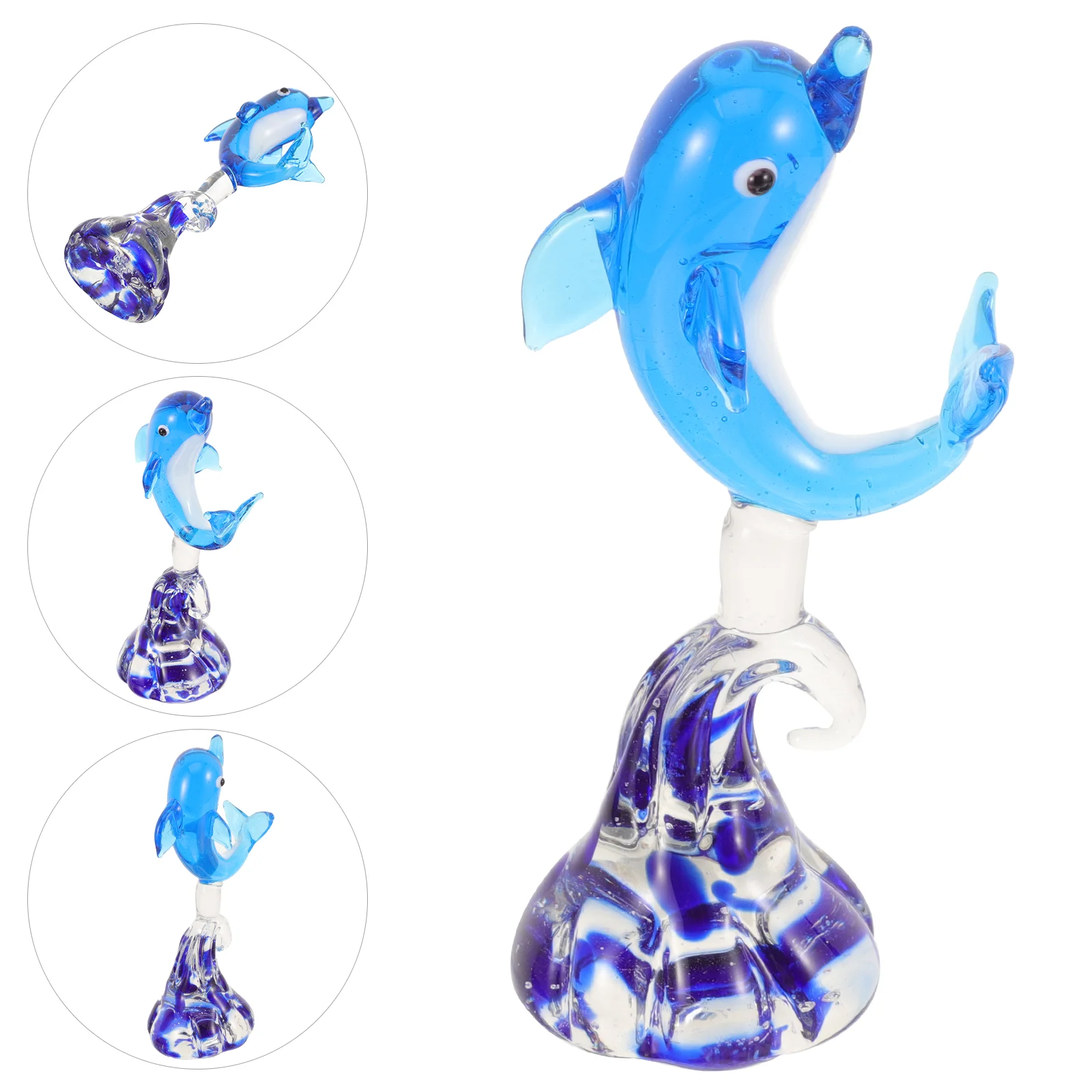 

Ocean Decor Dolphin Desktop Decoration Decorations Sea Animal Figurine Glass Ornament Home Adornment