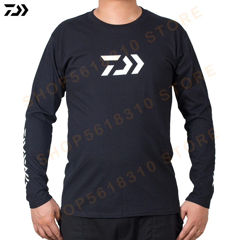 

2021 Daiwa Clothing Fishing Spring Autumn T-shirt Full Sleeve Anti-UV Sunshade Breathable Outdoor Fishing Top Quick Dry Tee Men