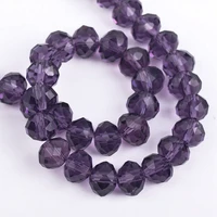 rondelle faceted czech crystal glass bluish purple color 3mm 4mm 6mm 8101216 18mm loose spacer beads for jewelry making diy