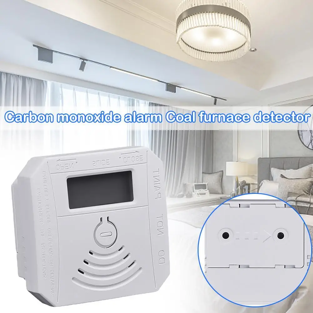 

Co Carbon Monoxide Smoke Detector Alarm Poisoning Gas Warning Sensor Security Poisoning Alarm Lcd Photoelectric Detectors
