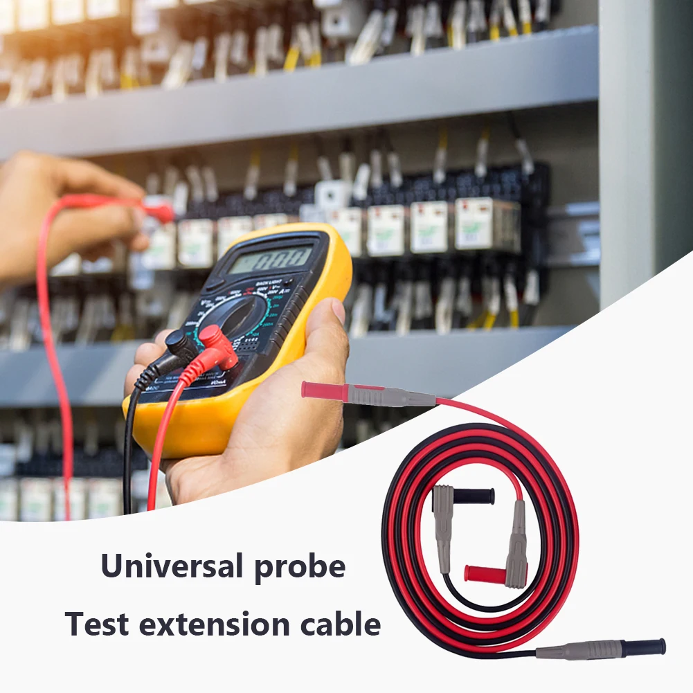 

Мультиметр тестовый свинцовый предохранительный Банановый штекер 10 в 1000 в прямой мультиметр Вольтметр Удлинительный кабель тестовая ручк...