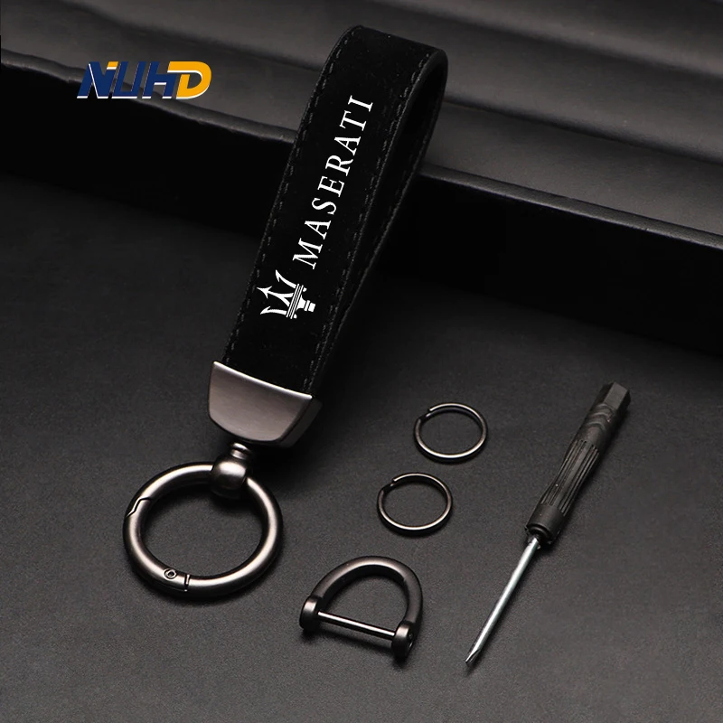 

Замшевый автомобильный брелок для Maserati ghilii MC20, Levante GranCabrio granтуризм, автомобильный брелок, металлический протектор, противоударные аксессуары