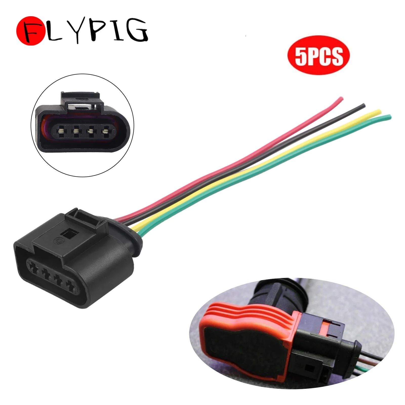 

5 шт. 4-контактный разъем катушки зажигания, жгут проводов для Audi A3 A4 A5 A6 A8 Q5 Q7 R8 S4 S5 S6 VW SKODA SEAT FORD 1J 0973724