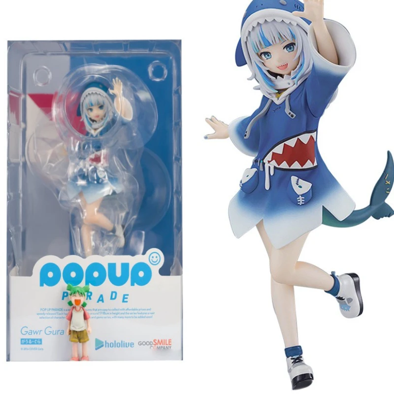 Фото Аниме GAWR GURA Фигурки Hololive Косплей Коллекционные модели Акула ПВХ Фигурка Куклы Игрушки Дети Рождественские подарки 10 см №1