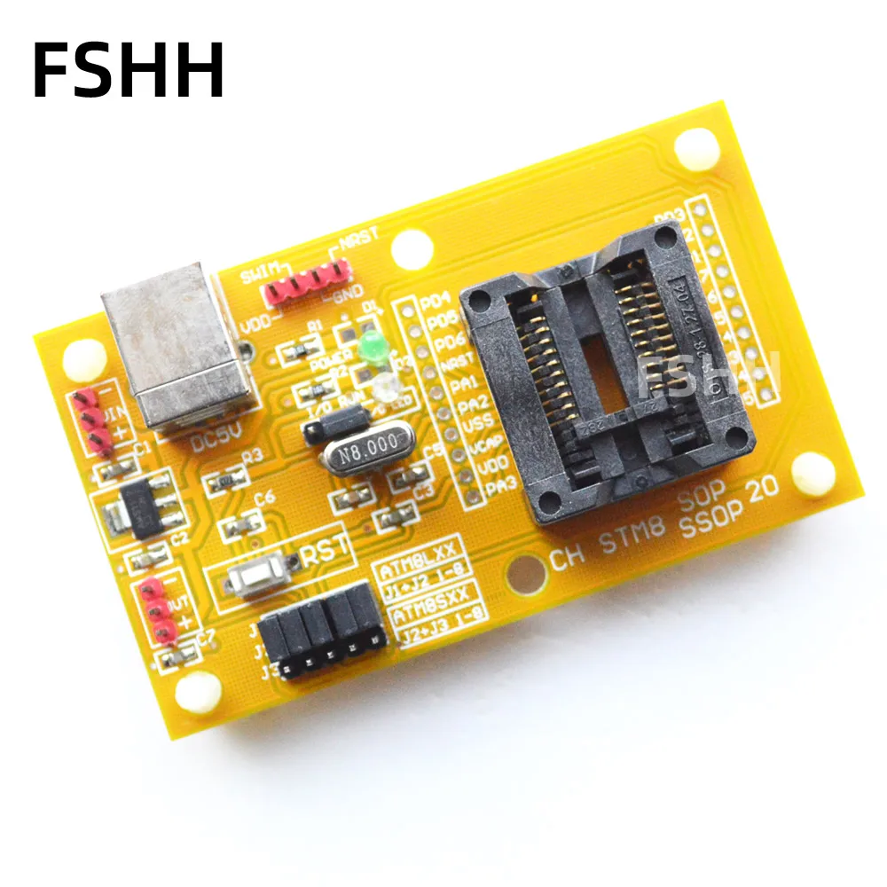 IC Обнаружение STM8-SOP20 основная плата 300mil SOIC20 STM8L STM8A STM8S загрузка сиденья тестовый разъем программатор адаптер