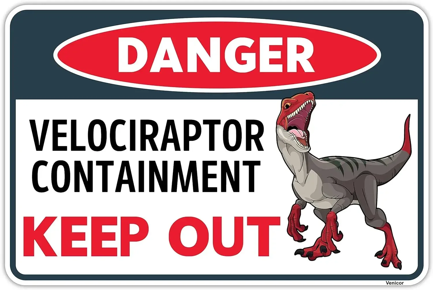 Венецираптор динозавр знак Декор Raptor декор комнаты для мальчиков дети-динозавр