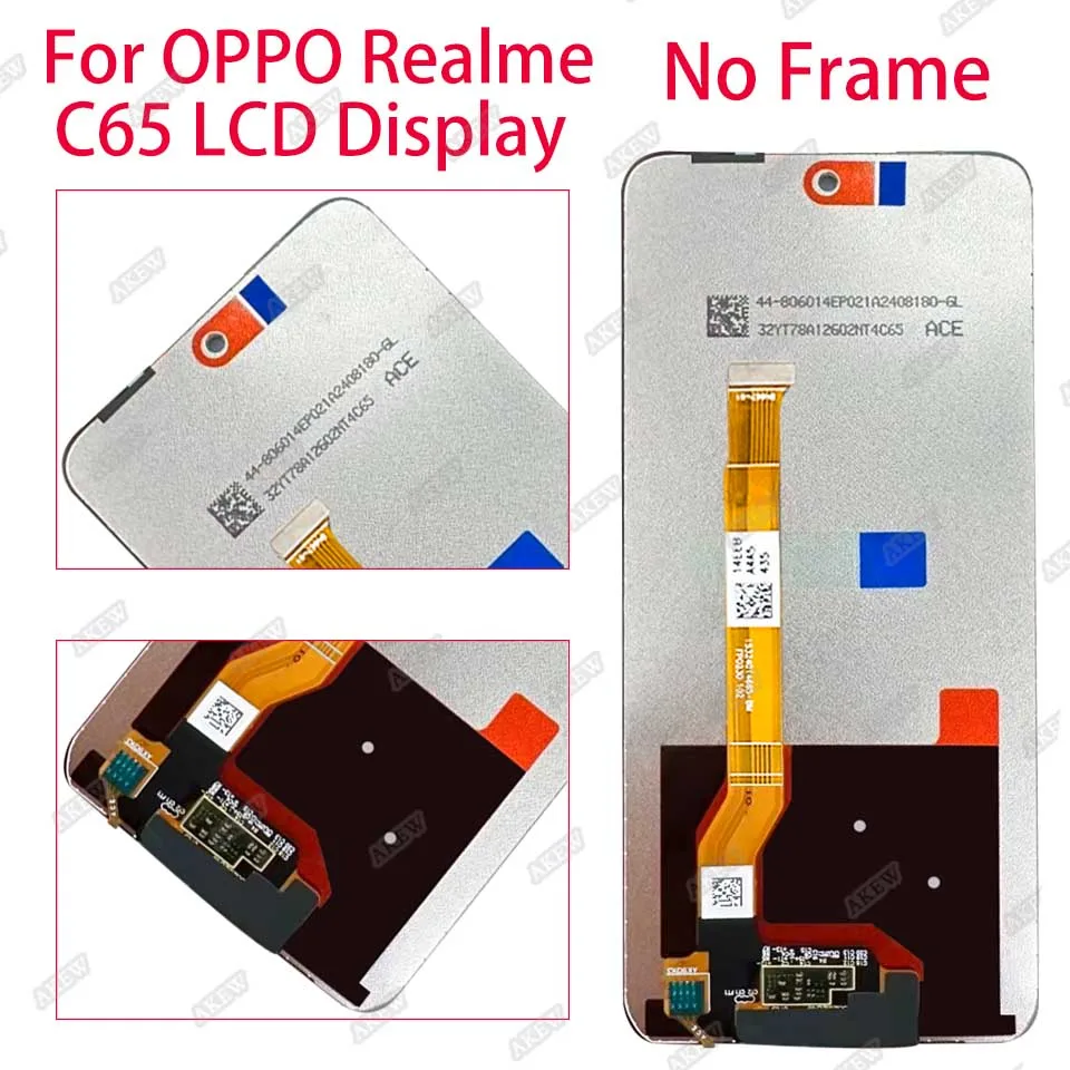 Фото 6,67 ''для Oppo Realme C65 4G RMX3910 ЖК-дисплей Realme C65 5G RMX3997 сенсорный экран C65 дигитайзер в сборе запасные части №4