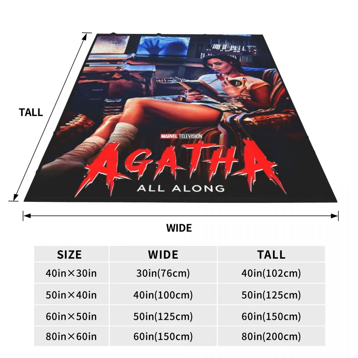 Фланелевое одеяло Agatha All Along Movie Film мягкое Harkness Kathryn Hahn постельные принадлежности