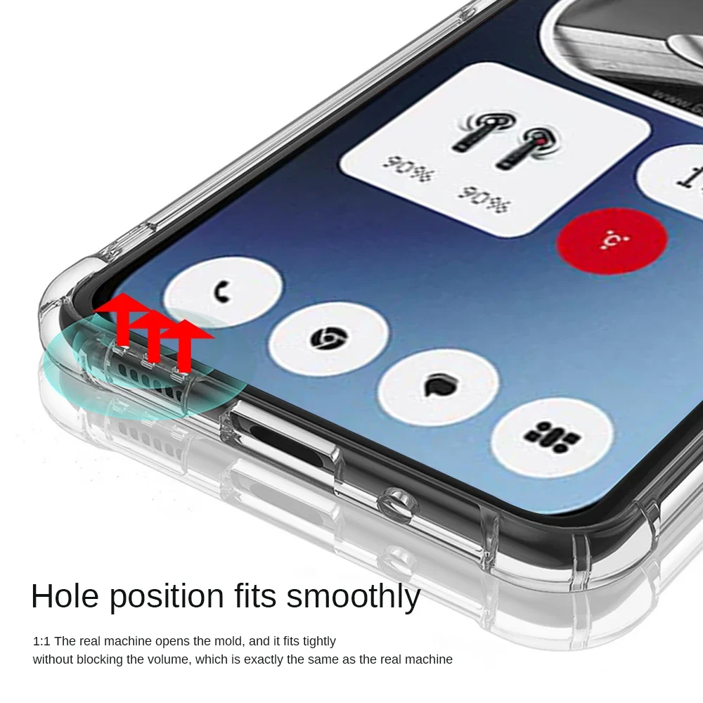 Для NothingPhone(2a) задняя прозрачная подушка безопасности Противоударная мягкая