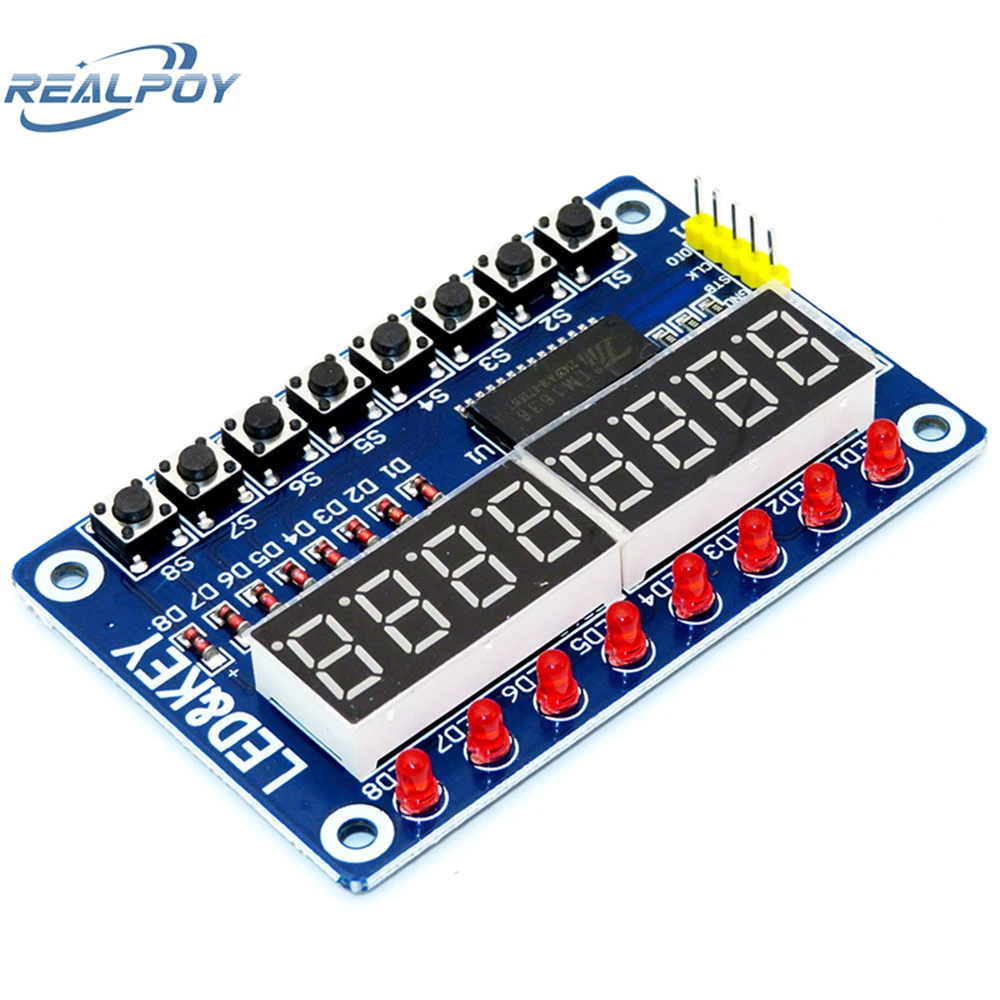 Модуль TM1638 дисплей ключа для AVR Arduino новая 8-битная цифровая фототрубка 8 бит