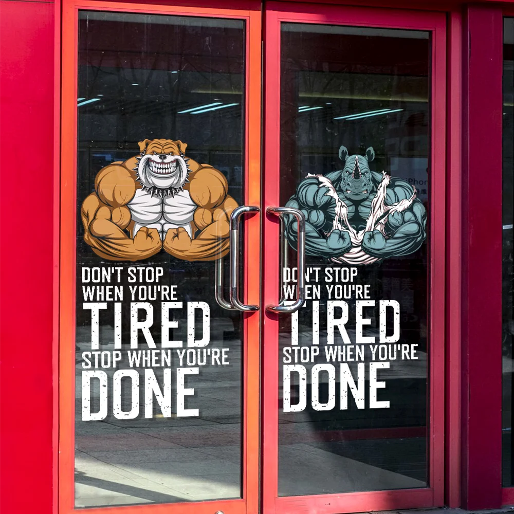 QiAds на заказ Sense of power декоративная пленка для спортзала английская стеклянная