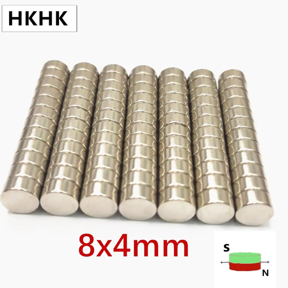 

10/20/100 шт. 8x4 неодимовый магнит 8 мм x 4 мм сверхмощный сильный постоянный магнит imanes N35 Круглый NdFeB 8X4 Магнитный стандарт