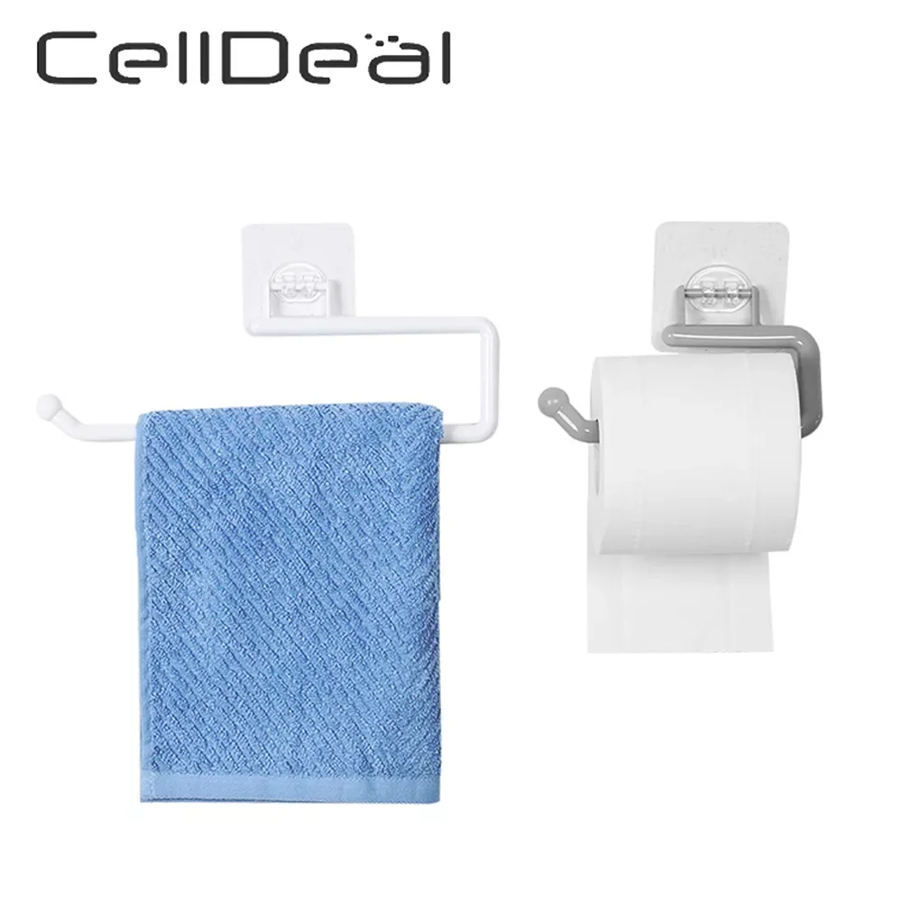 

NEW2023 Roll Paper Holder Toilet Kitchen Tissue Towel Storage Organizer Hanging Rack Bathroom Kitchen Rack Roll Holder Useful Ga