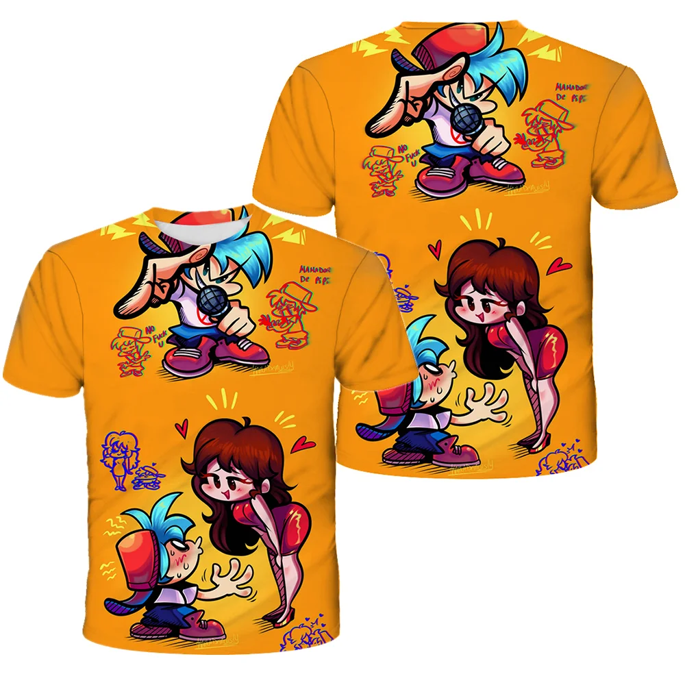 

Boy Temptation Pattern 3D Print Funkin T Shirt Kids Cartoon Blue Singer Game Funny Girls Kids T Shirts Kids Clothing Tops