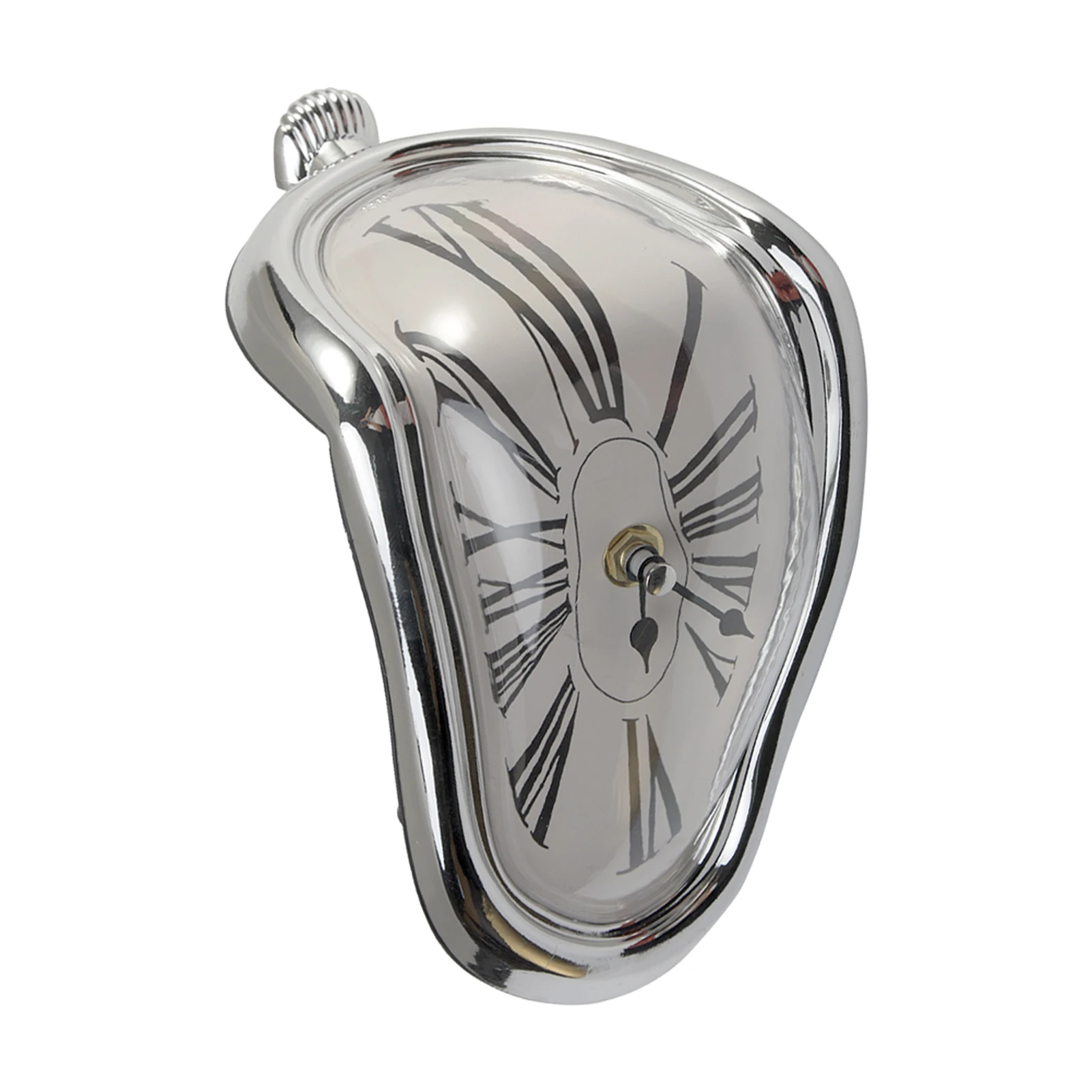 Декоративные пластиковые деформированные кварцевые серебряные настенные часы