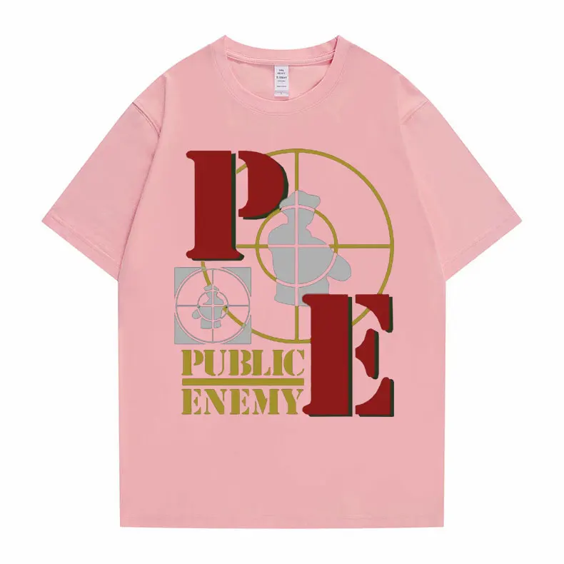 Vintage Asap Rocky Pe Public Enemy Graphic Print T-shirt Men's Quality Street Tshirt Men Women Casual Oversized Hip Hop T Shirt images - 6