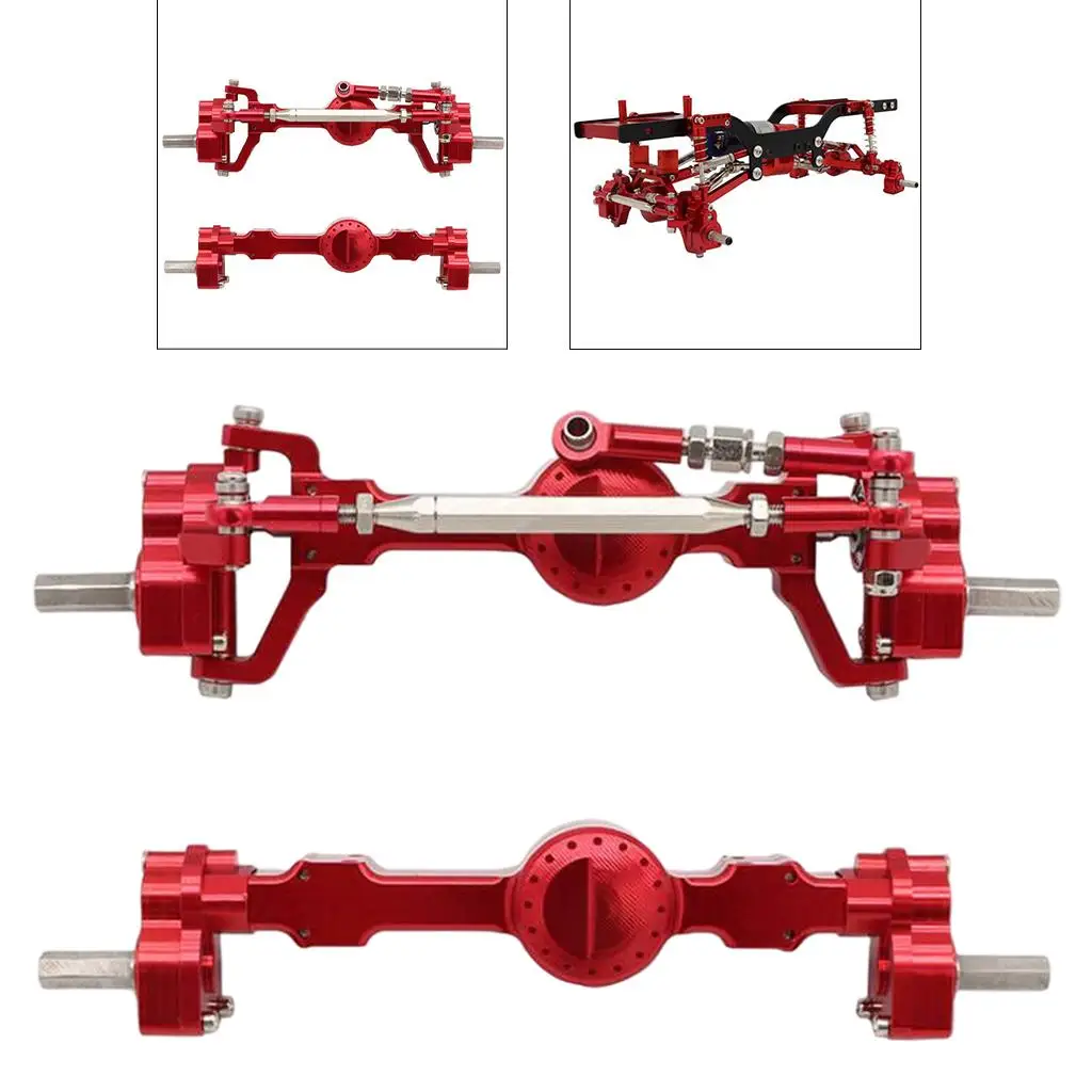 

Front and Rear Axle Assembly Fit for MN D90 FJ45 MN40 MN90 MN99 1/12 RC Crawler Buggy Monster Car Upgrade Accessories Red