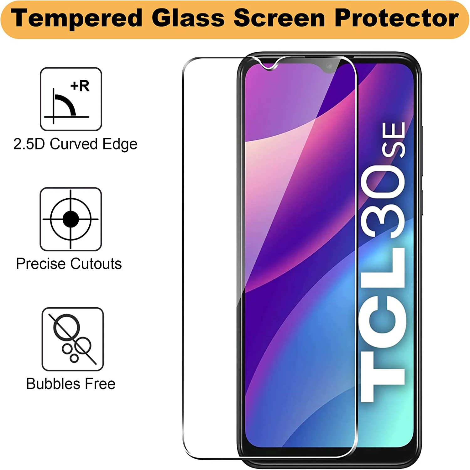 2/4Pcs Screen Protector Glass For TCL 30 SE Tempered Glass