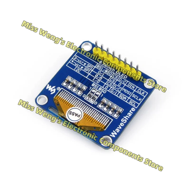 0 96-дюймовый модуль OLED-дисплея с 12864 синими и желтыми прямыми контактами OLED (B)
