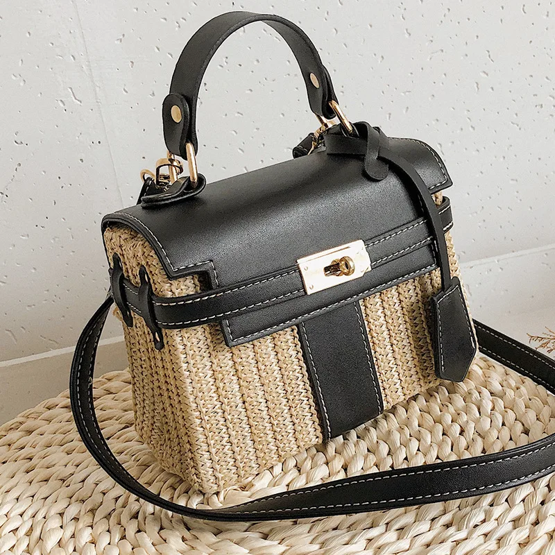 Straw Woven Handbag Women's New Shoulder Bag Versatile Crossbody Bag Fashionable Bag for Vacation
